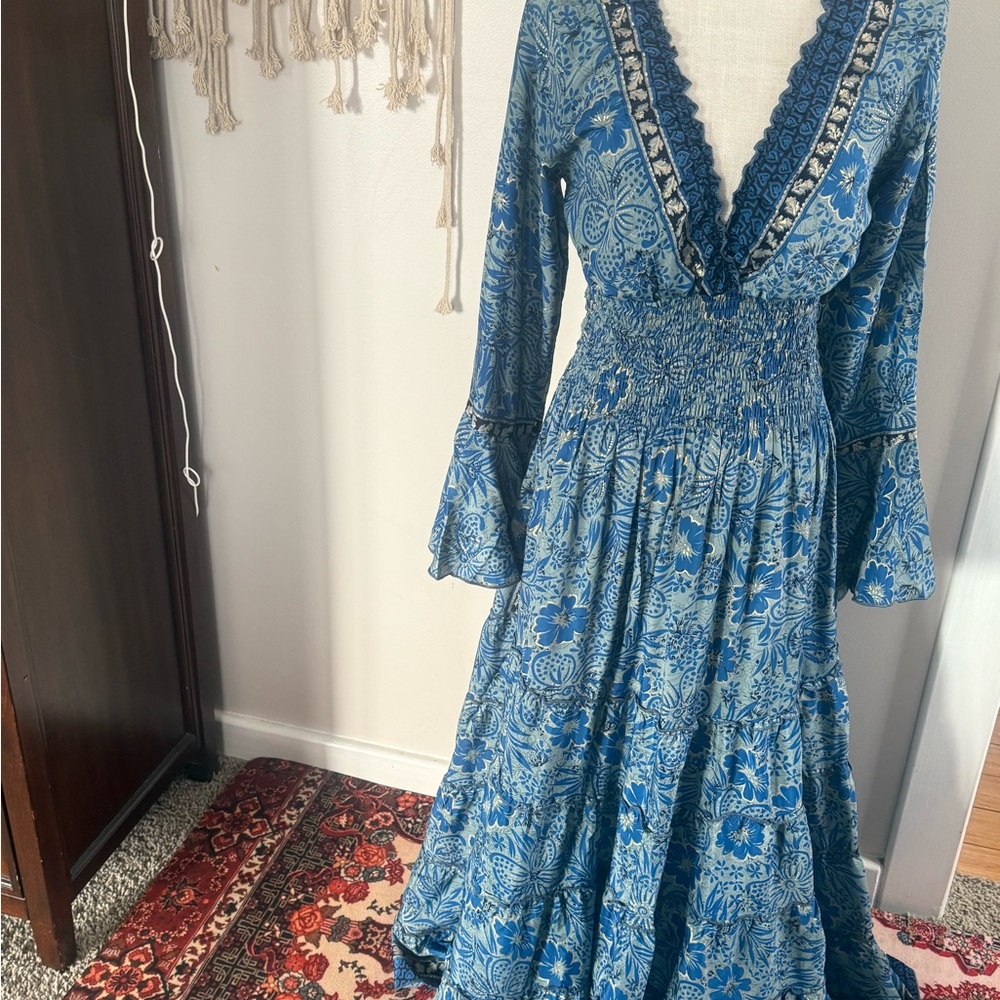 Blue Floral Maxi Dress